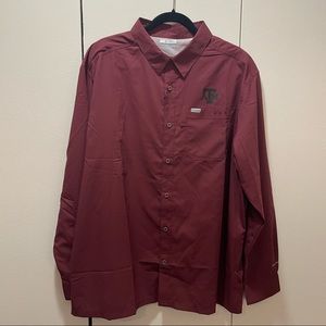 Maroon Columbia Texas A&M Men’s Button Up